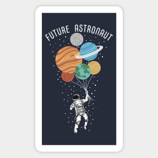 Future Astronaut, floating in space on planet balloons Sticker